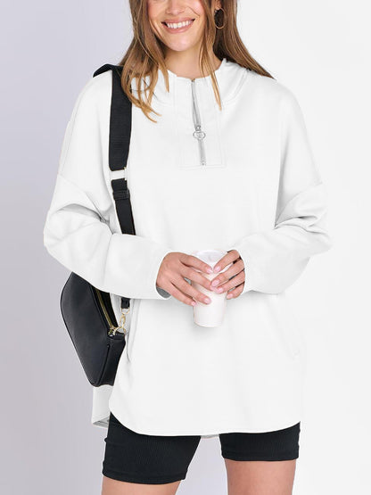 ✨Women's Oversized Quarter Zip Tunic Hoodie (Buy 2 Free Shipping)