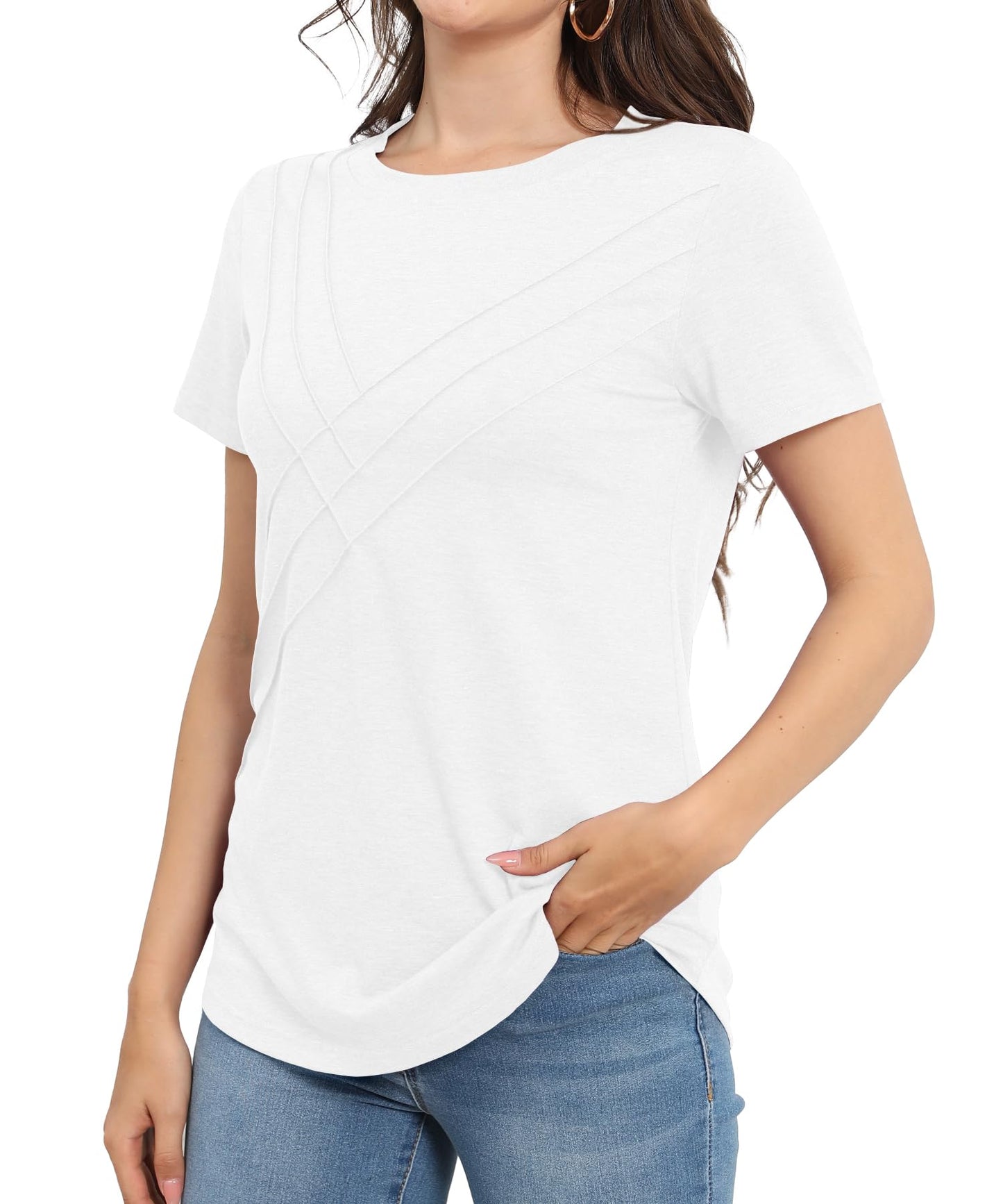 ✨Women's Pleated Short Sleeve Top