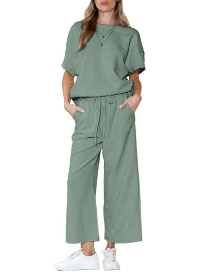 Womens Textured Luxury Lounge Set