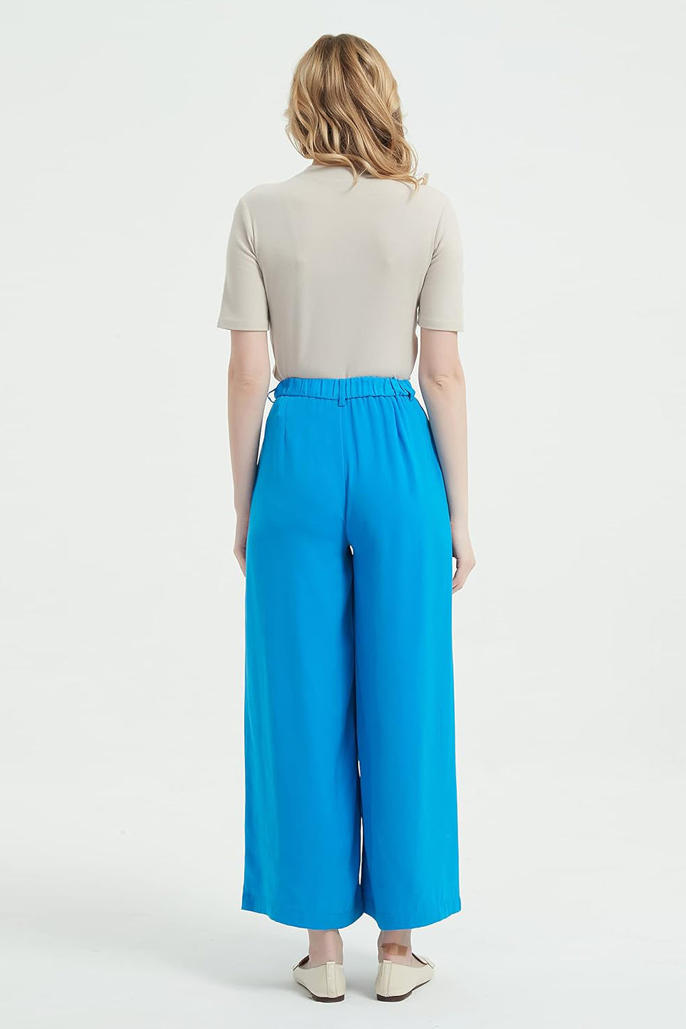 Women High Waist Casual Wide Leg Long Palazzo Pants Trousers (⏰ 30% OFF TODAY)