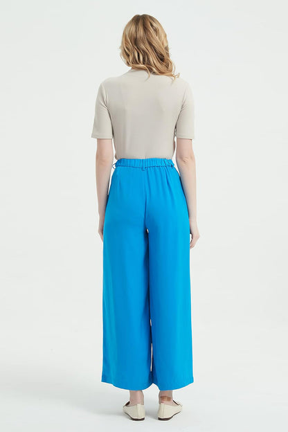 Women High Waist Casual Wide Leg Long Palazzo Pants Trousers (⏰ 30% OFF TODAY)