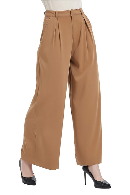 Women High Waist Casual Wide Leg Long Palazzo Pants Trousers (⏰ 30% OFF TODAY)