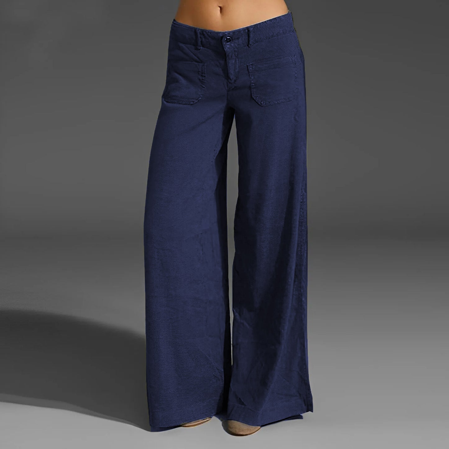 Dual Pocket Front Wide Leg Jeans
