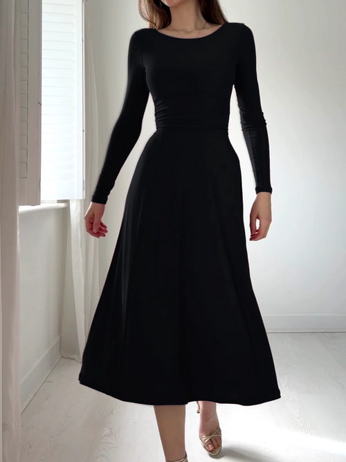 HOT SALE🔥 DOUBLE-SIDE SOLID COLOR DRESS(MID-LENGTH