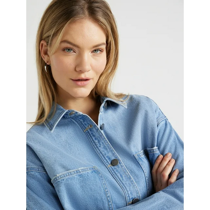 2024 Women's Denim Shirt Dress (BUY 2 FREE SHIPPING)