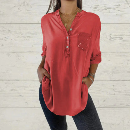 🌸Women's Chiffon Sequined Shimmering Top