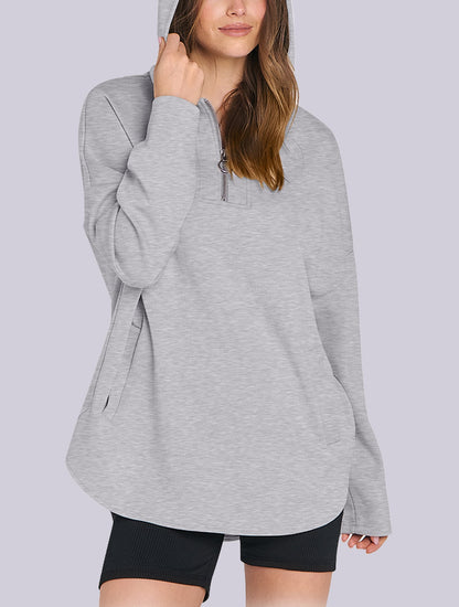 ✨Women's Oversized Quarter Zip Tunic Hoodie (Buy 2 Free Shipping)