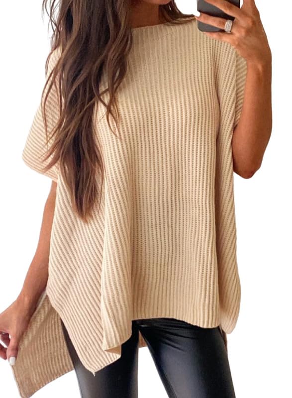 Limited time sale🔥Women's Lightweight Knit Batwing Short Sleeve Sweater