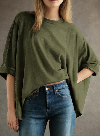 ⏰Hot Sale-Women's Summer Causal Short Sleeve Loose Basic Tees