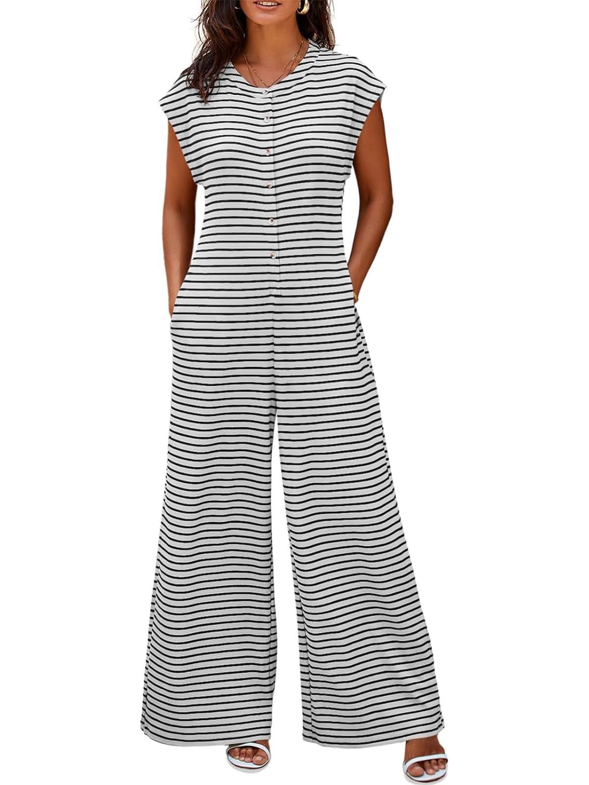 Stripe Wide Leg Jumpsuit