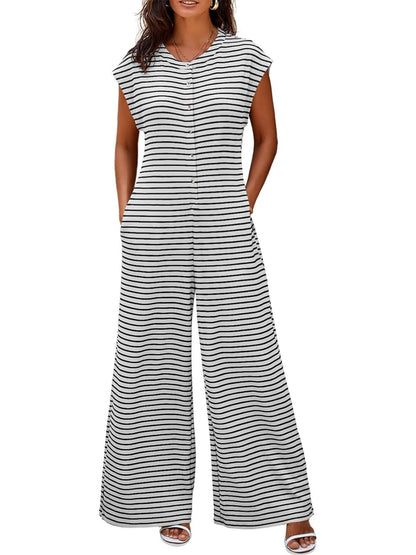 Stripe Wide Leg Jumpsuit