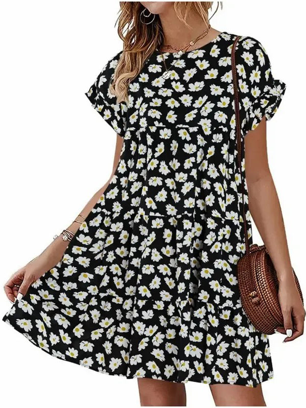 ⏰Hot Sale-Women's Spring & Summer Leopard Print Ruffle Dress