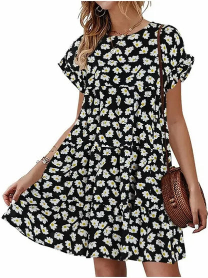 ⏰Hot Sale-Women's Spring & Summer Leopard Print Ruffle Dress