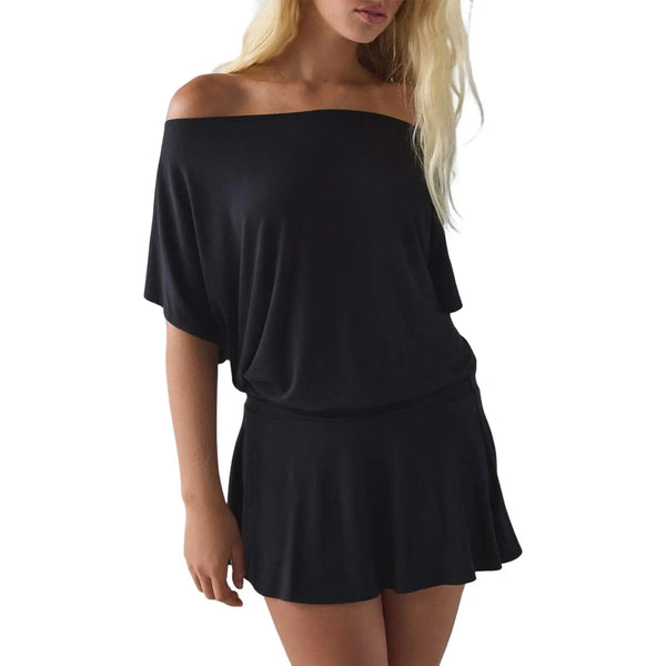 Limited time sale🔥Women's Draped Off-The-Shoulder Mini Dress