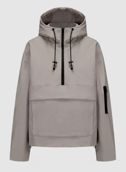✨Fleece-lined Waterproof Raincoat Hoodie With Kangaroo Pocket