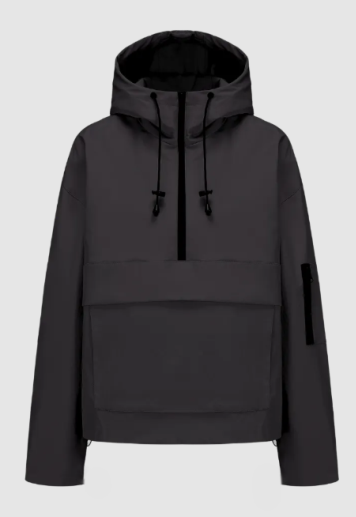 ✨Fleece-lined Waterproof Raincoat Hoodie With Kangaroo Pocket