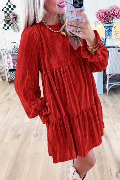 ✨Women's Velvet Dress Gorgeous Pink Luxury Dress with Pockets(Restocking! Shipping after February 10th!)