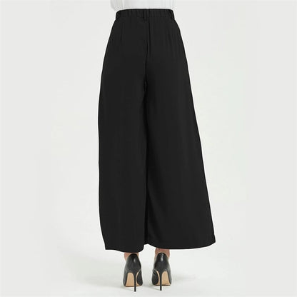 Women High Waist Casual Wide Leg Trousers