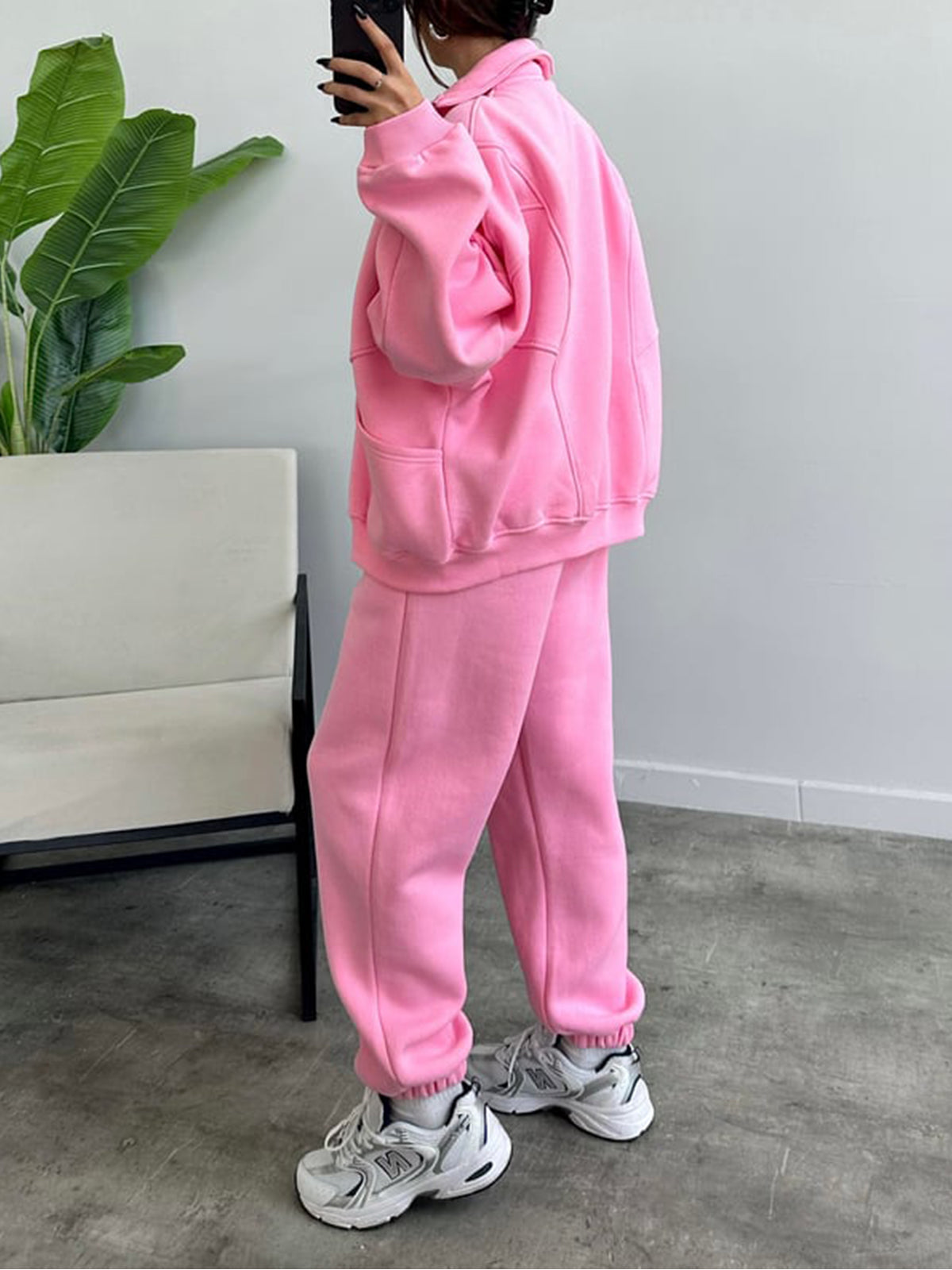 Women's 2 Piece Sets Zipper Outfits Casual Long Sleeve  Sweatsuits Sets