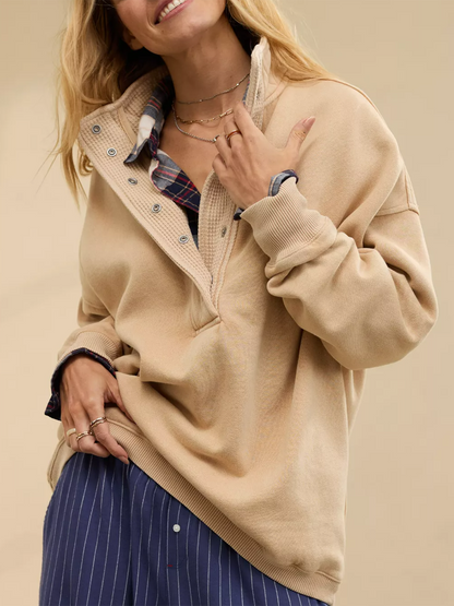 Quarter Snap Sweatshirt(Buy 2 Free Shipping)