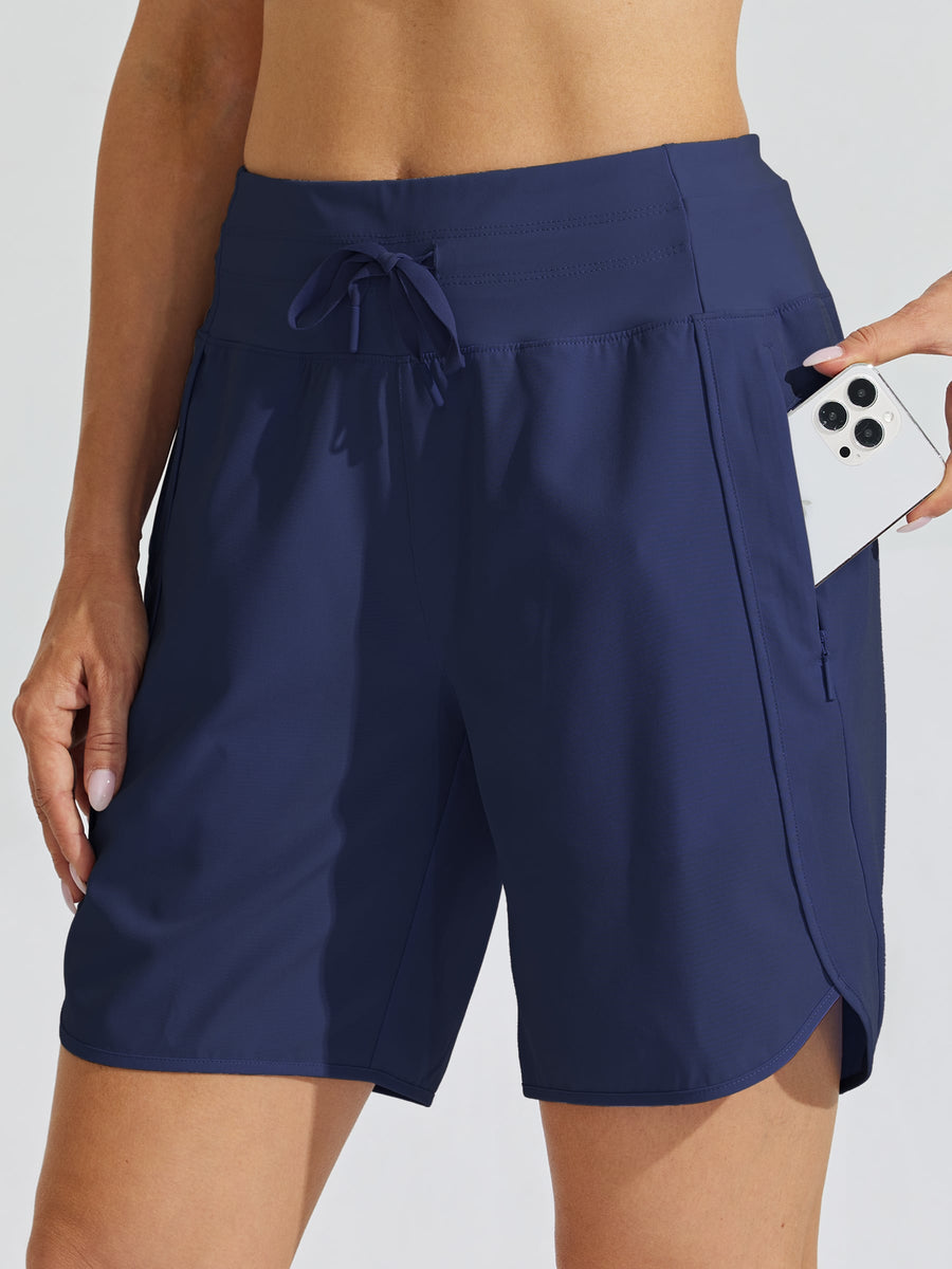 ⏰Hot Sale Women's Active 7 Inseam Athletic Long Running High Wasistband Shorts