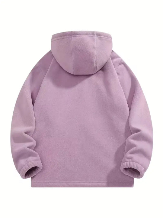 Women Winter Zip Jacket With Detachable Hood