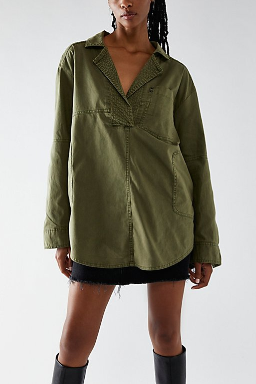 Women's Denim V-Neck Pullover Shirt (BUY 2 10% OFF)