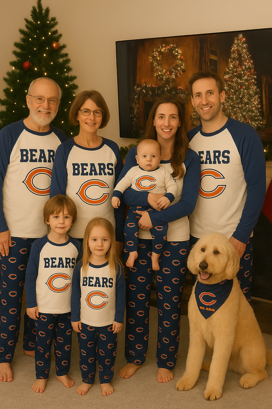 Chicago Bears Family Holiday Pajamas Set