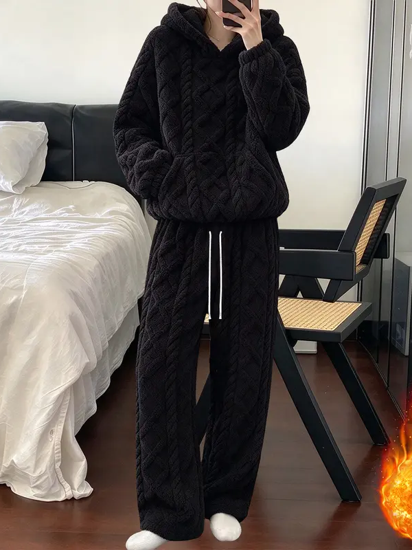 Winter Cozy Matching Hoodie & Pant Set