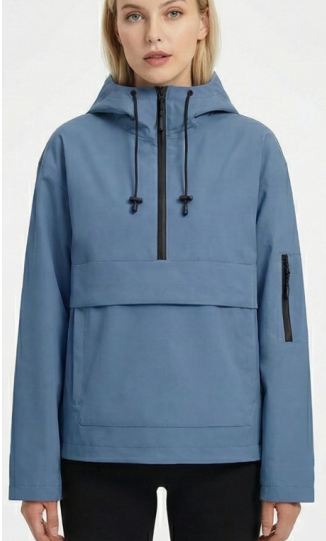 ✨Fleece-lined Waterproof Raincoat Hoodie With Kangaroo Pocket