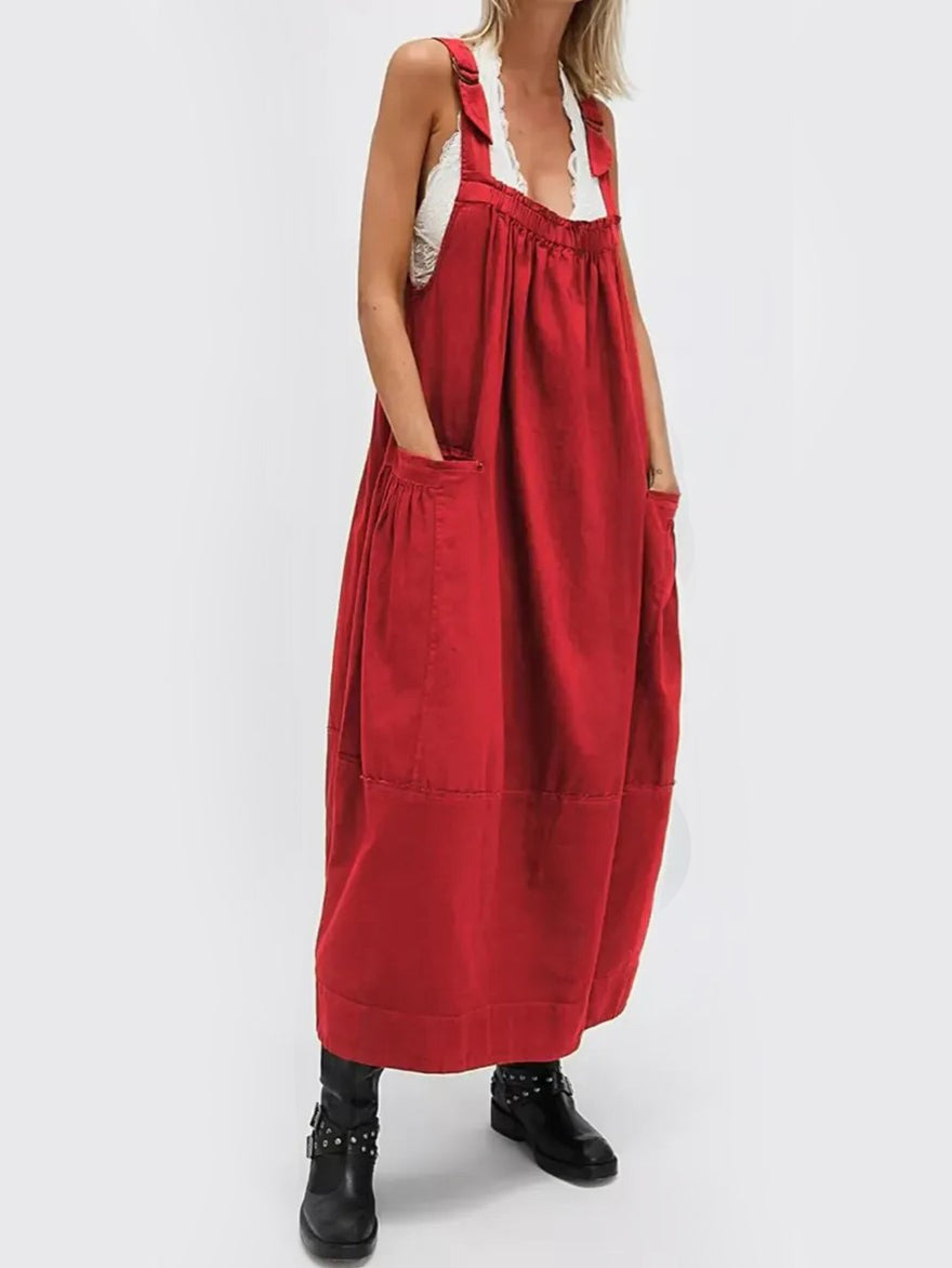 Limited time sale🔥Women's Versatile Overall Maxi Dress