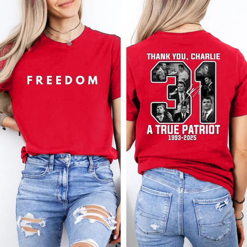 Justice for Charlie Kirk, Freedom Shirt Unisex T-Shirt