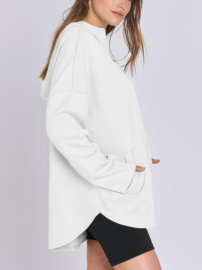 ✨Women's Oversized Quarter Zip Tunic Hoodie (Buy 2 Free Shipping)