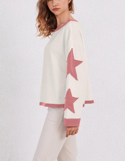 Star Graphic Oversized Sweatshirts for Women (Buy 2 Free Shipping)