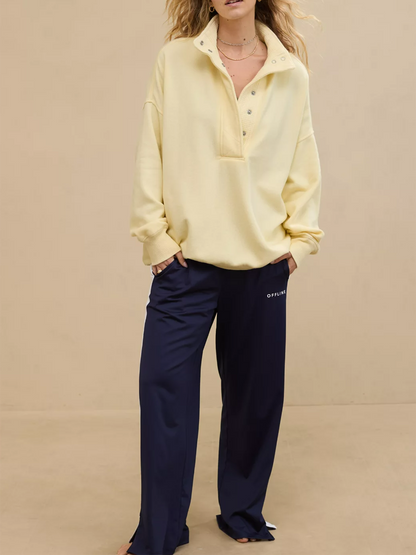 Quarter Snap Sweatshirt(Buy 2 Free Shipping)