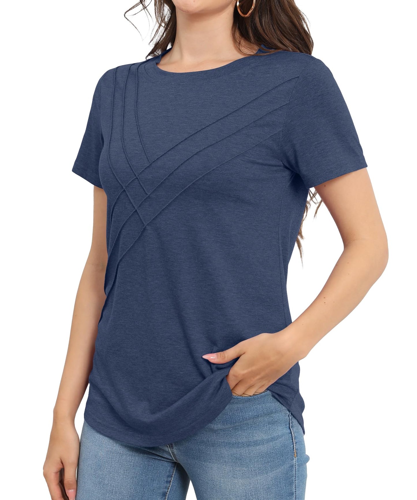 ✨Women's Pleated Short Sleeve Top