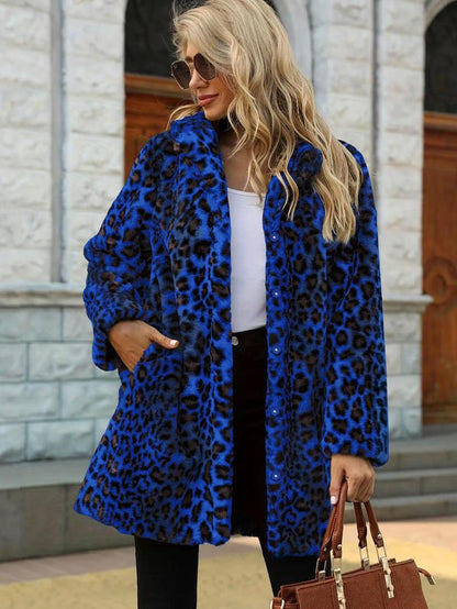✨Trend Leopard Print Faux Fur Coat