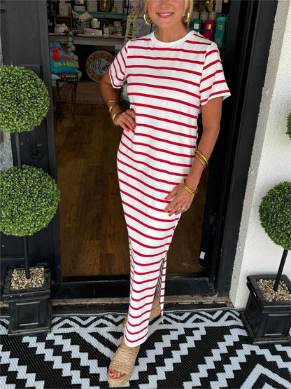 ✨Women's Summer Striped T-Shirt Dress (Buy 2 Free Shipping)