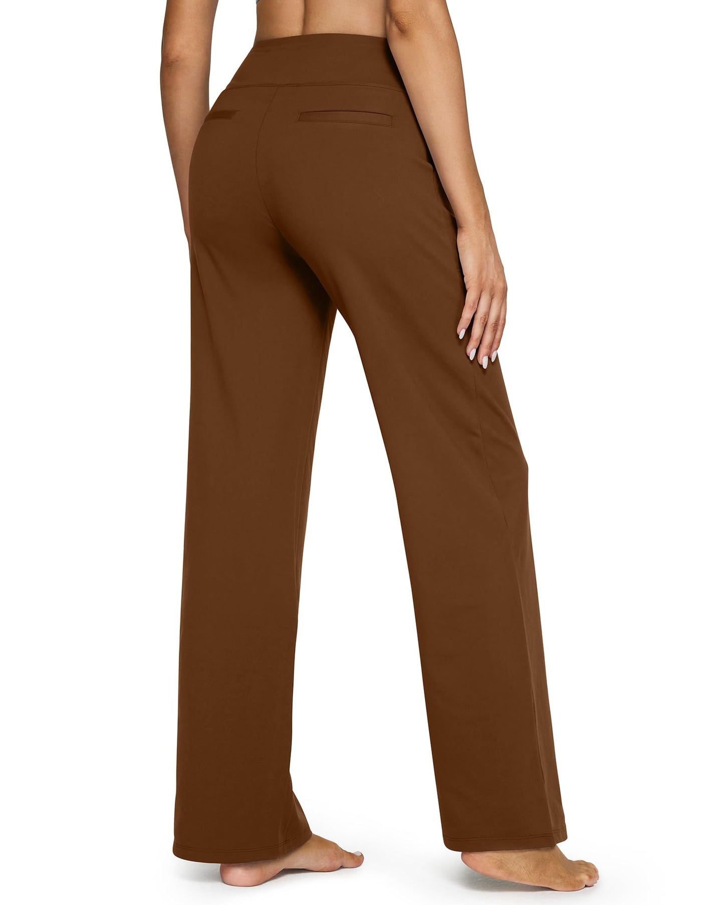 Yoga Pants Women Wide Leg High Waist Pants with Pockets