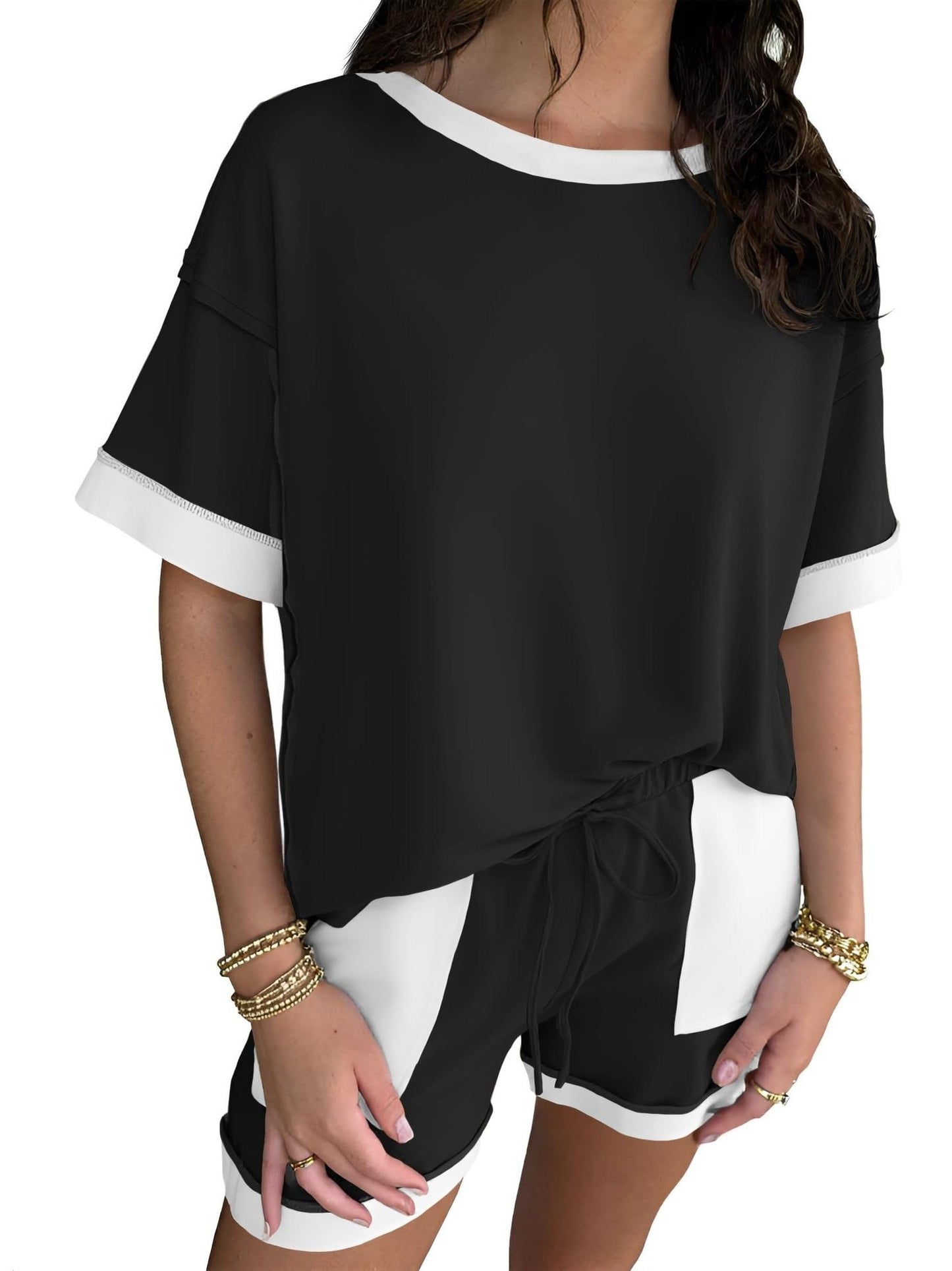 Women's Color-Block Loungewear Set