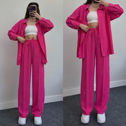 2023 Fashion Linen Shirt Set
