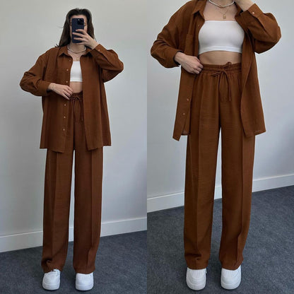 2023 Fashion Linen Shirt Set