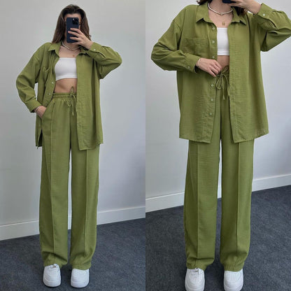 2023 Fashion Linen Shirt Set