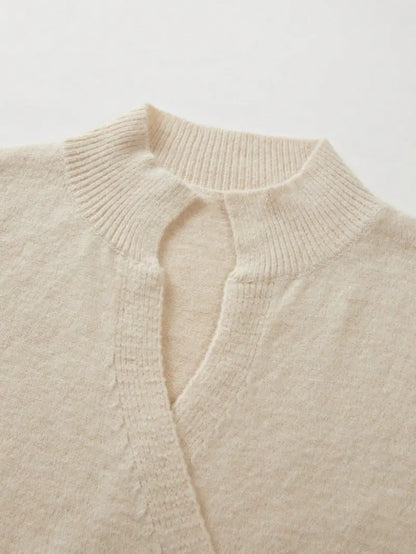 Hot Sale-Early Autumn Fake Neck Cross Wrap Sweater for Women