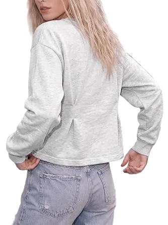 🎀Womens Crew Neck Drop Shoulder Cinched Waist Fall Top