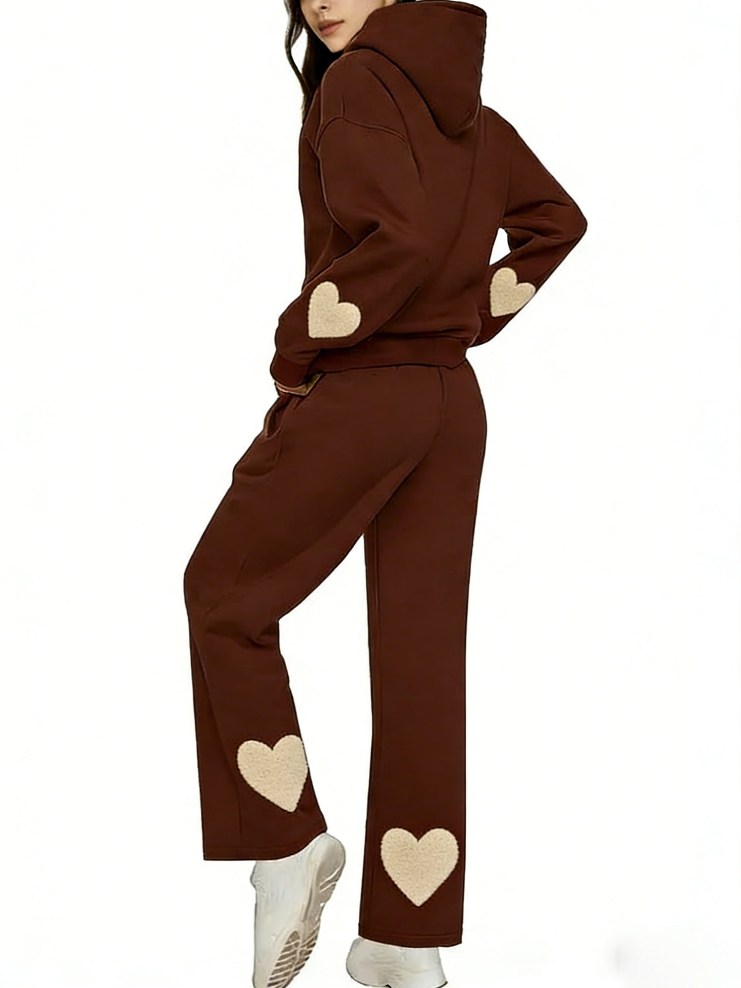 Women's Heart Patch Hoodie Set