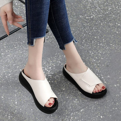 💖MOTHER'S DAY SALE - 48% OFF🎁2023 WOMEN'S NEW THICK-BOTTOMED FISH MOUTH SLIPPERS