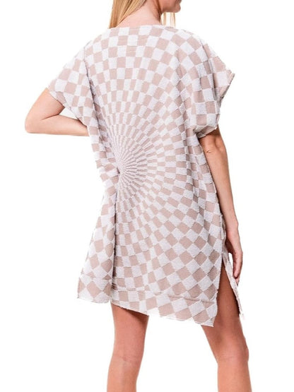 Women's Boho Lace Up Cover Up Dress