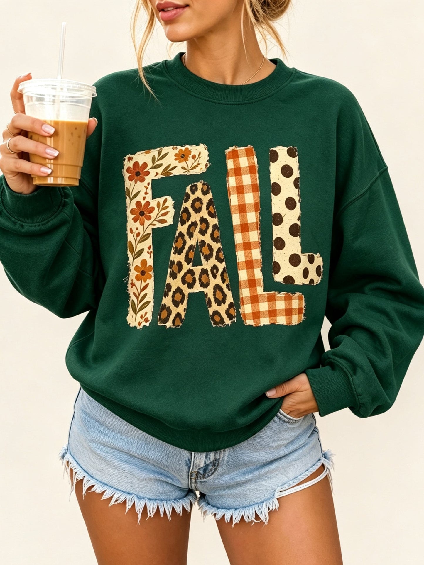 Women's Vintage Fall Letter Print Casual Sweatshirt