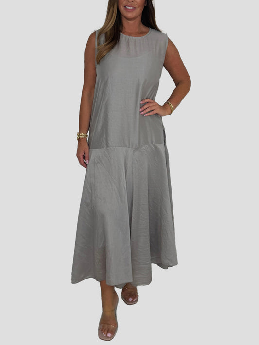 Sleeveless Round Neck Maxi Dress